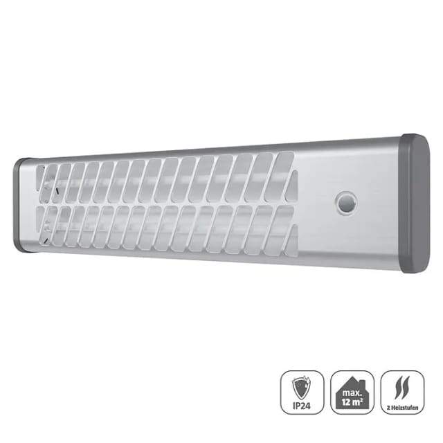 Voltomat HEATING Quarzheizstrahler (14 x 60 x 13 cm, 1.200 W, Chrom)