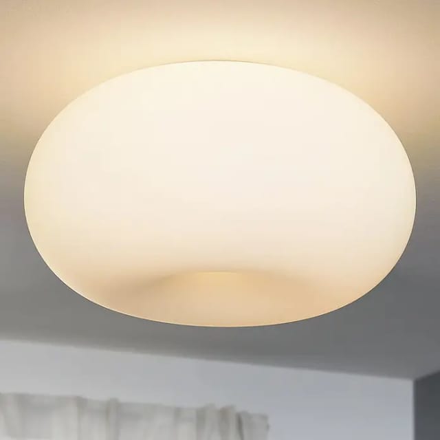 Eglo Deckenleuchte rund Optica (120 W, Ø x H: 350 mm x 21 cm, Weiß, E27)