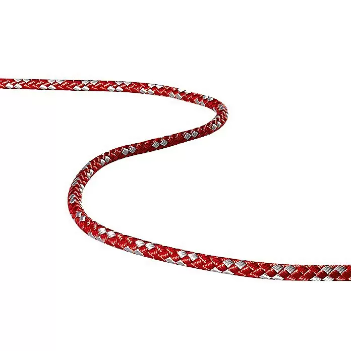 Robline Leine Meterware 8-Plaited-Dinghy (4 mm, Rot/Silber, Polyester)