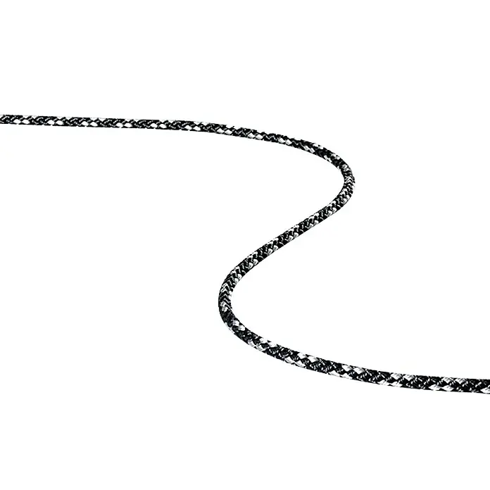 Robline Leine Meterware 8-Plaited-Dinghy (4 mm, Schwarz/Silber, Polyester)
