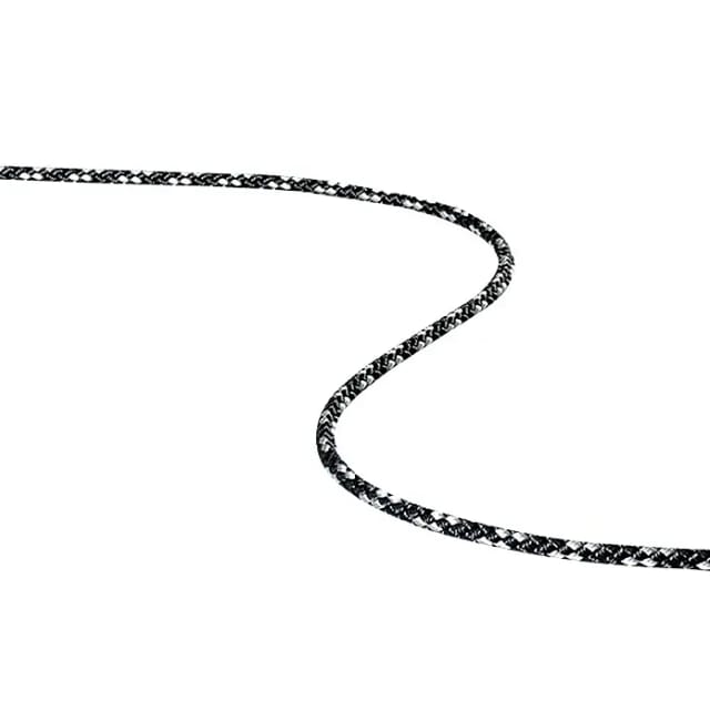 Robline Leine Meterware 8-Plaited-Dinghy (4 mm, Schwarz/Silber, Polyester)