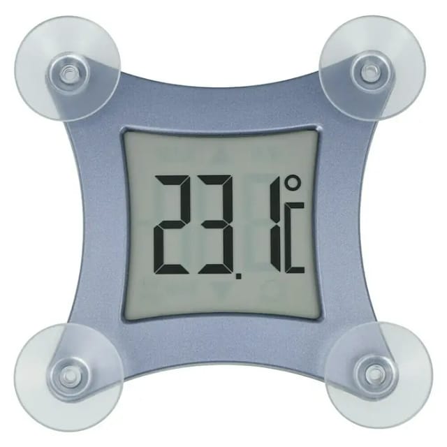 TFA Dostmann Fensterthermometer Poco Digital (Digital, L x B x H: 2,2 x 6,7 x 6,7 cm)