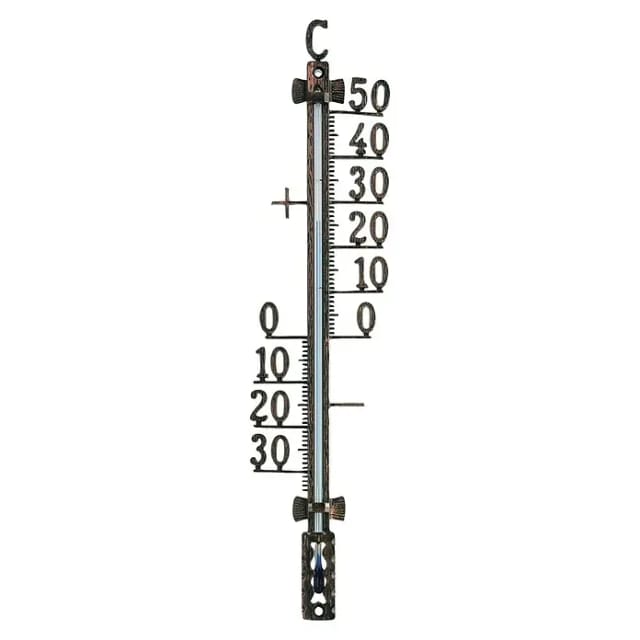 TFA Dostmann Außenthermometer (Analog, L x B x H: 1,8 x 6,5 x 27,5 cm, Altkupferfarben)