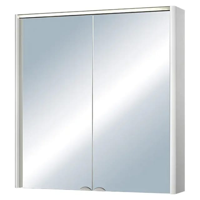Riva LED-Spiegelschrank Verdal (B x H: 65 x 68 cm, Holz, Weiß)