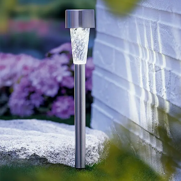 BAUHAUS Solar-Erdspieß Shine (0,07 W, Edelstahl, 3 lm)
