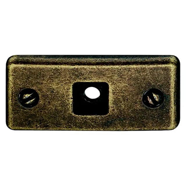 Möbelknopfplatte (M 4, L x B x H: 45 x 21 x 3,5 mm, Zinkdruckguss, Braun)