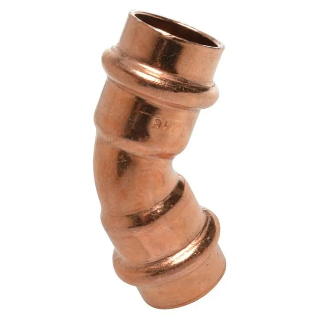 Kupfer-Presswinkel II (Durchmesser: 18 mm, Winkel: 45 °, Presskontur: V)