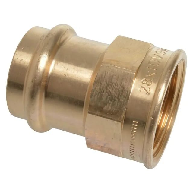 Press-Übergangsmuffe (Durchmesser: 28 mm, Innengewinde: 1″, Presskontur: V)