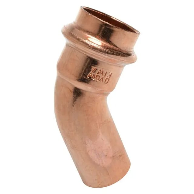 Kupfer-Presswinkel IA (Durchmesser: 22 mm, Winkel: 45 °, Presskontur: V)