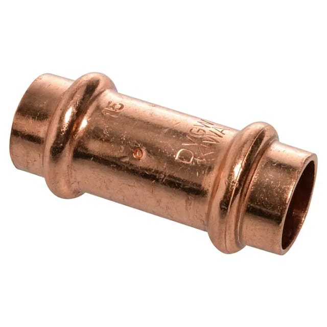 Kupfer-Pressmuffe (Durchmesser: 15 mm, Presskontur: V)