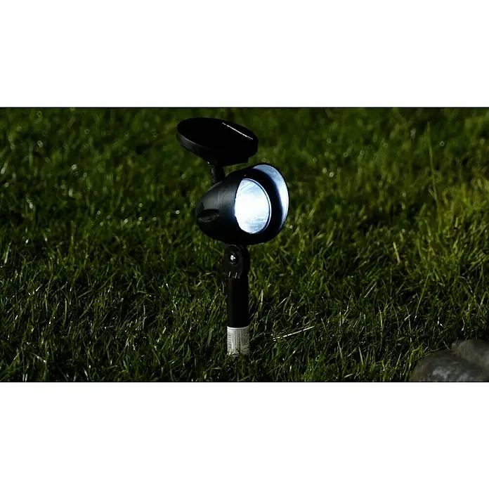 BAUHAUS Solar-Spot 2 (0,18 W, Schwarz, IP44, 4 lm)