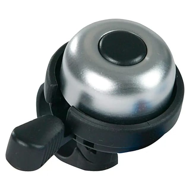 Fischer Fahrradglocke Ding-Dong (Schwarz/Silber, Schraubschelle)