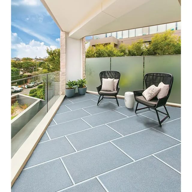 Terrassenplatte Pietra Serena (40 x 60 x 4 cm, Granitgrau, Beton)