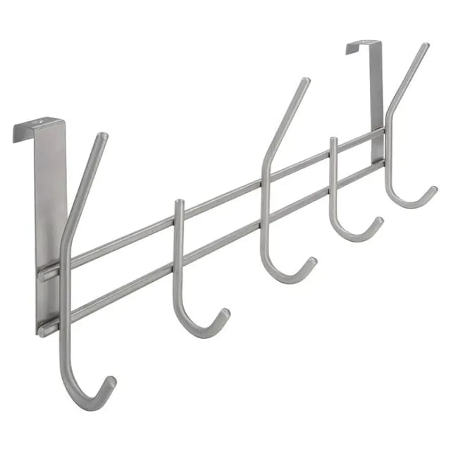 Siro Türgarderobe 2257 Edelstahl (L x H: 340 x 151 mm, Anzahl Haken: 5 Stk.)