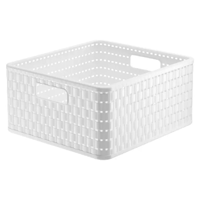 Rotho Allzweck-Korb Country (L x B x H: 32,8 x 30 x 16 cm, Weiß, Rechteckig)
