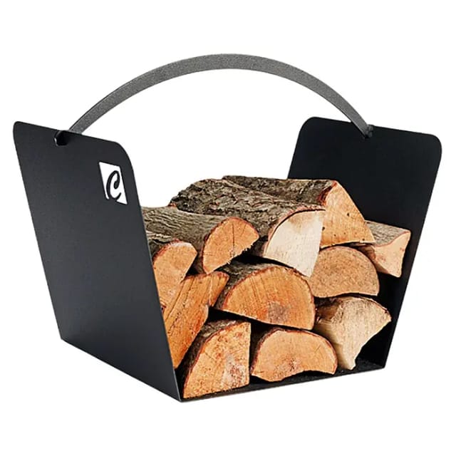 Holzkorb Anna (30 x 47,5 x 38,8 cm, Stahl, Anthrazit)