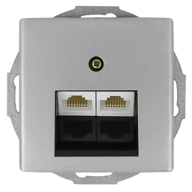 Voltomat FERA UAE-Dose RJ 45 (2-fach, Edelstahl, Glänzend, Unterputzmontage)