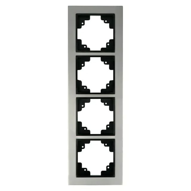 Voltomat FERA Abdeckrahmen Variante A (Edelstahl, 4-fach, Edelstahl)