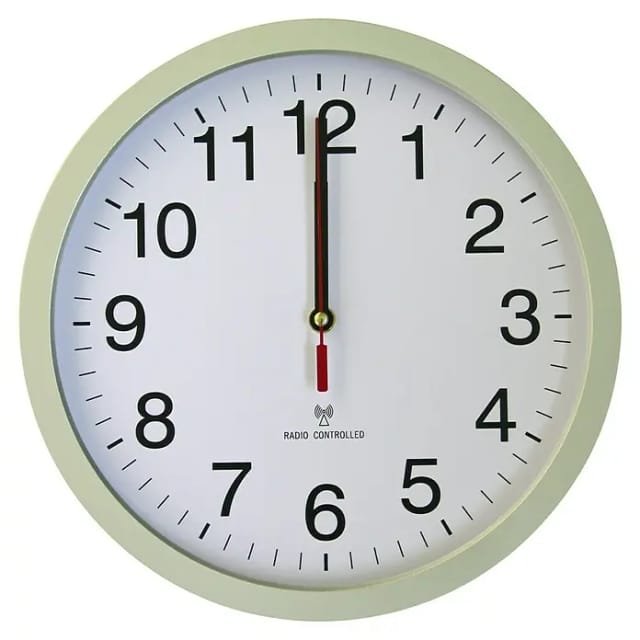 Voltomat Funkwanduhr Orologio (Batteriebetrieben, Weiß/Silber, Durchmesser: 30 cm)