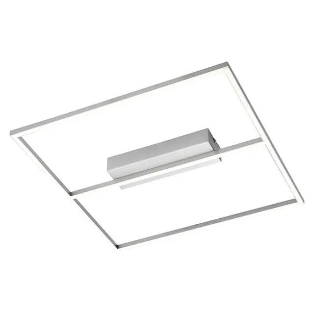 Paul Neuhaus Inigo LED-Deckenleuchte (34 W, L x B x H: 45 x 45 x 5 cm, Silber, Warmweiß)