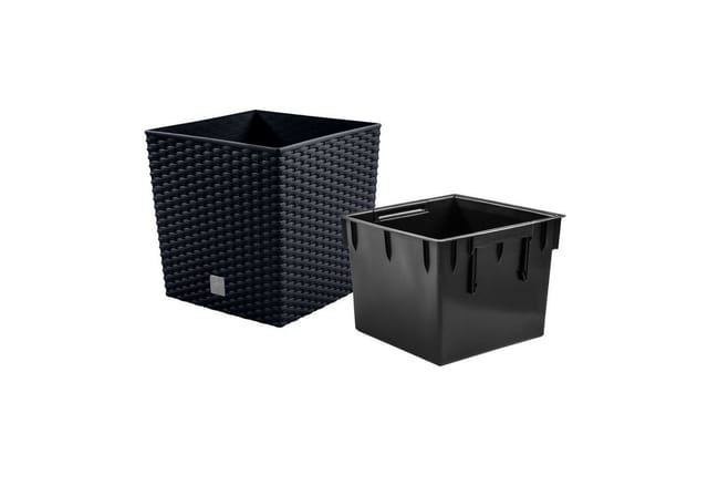Pflanztopf Rato Low (Außenmaß (L x B x H): 32 x 32 x 32,5 cm, Kunststoff, Anthrazit)