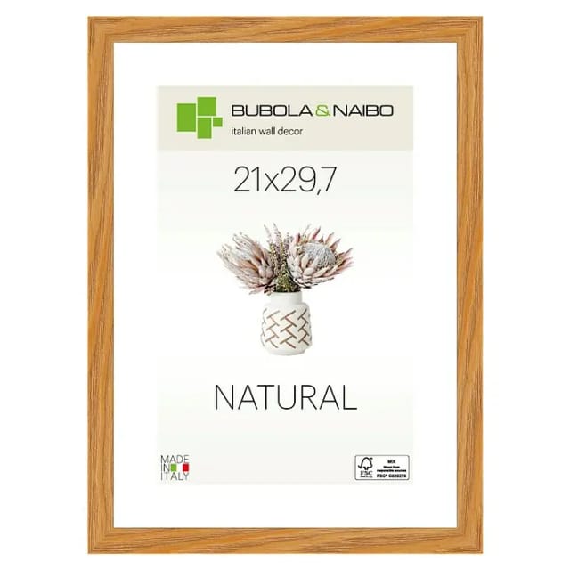 Bubola & Naibo Holzrahmen Tulipa 6340 (DIN A4 / 21 x 29,7 cm, Eiche)