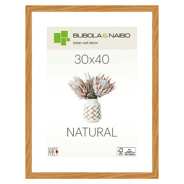 Bubola & Naibo Holzrahmen Tulipa 6340 (30 x 40 cm, Eiche)