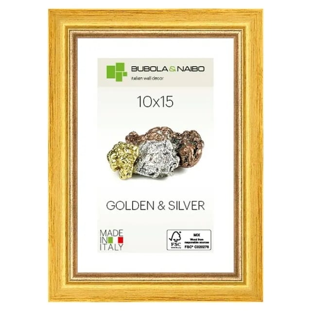 Bubola & Naibo Holzrahmen Marisa 6280 (10 x 15 cm, Gold)