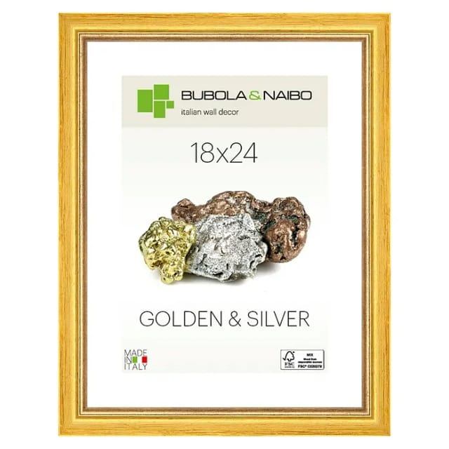 Bubola & Naibo Holzrahmen Marisa 6280 (18 x 24 cm, Gold)
