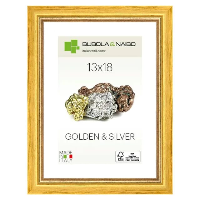 Bubola & Naibo Holzrahmen Marisa 6280 (13 x 18 cm, Gold)
