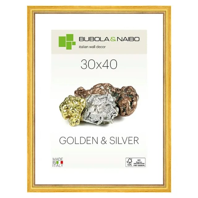 Bubola & Naibo Holzrahmen Marisa 6280 (30 x 40 cm, Gold)