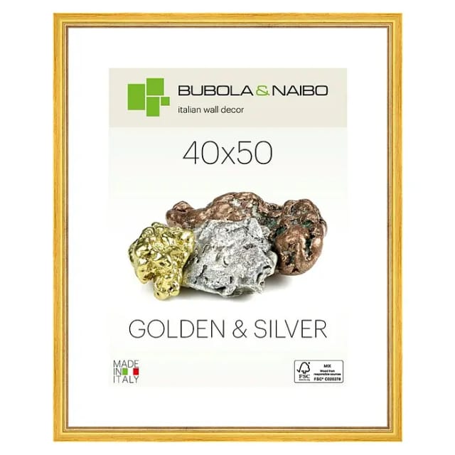 Bubola & Naibo Holzrahmen Marisa 6280 (40 x 50 cm, Gold)