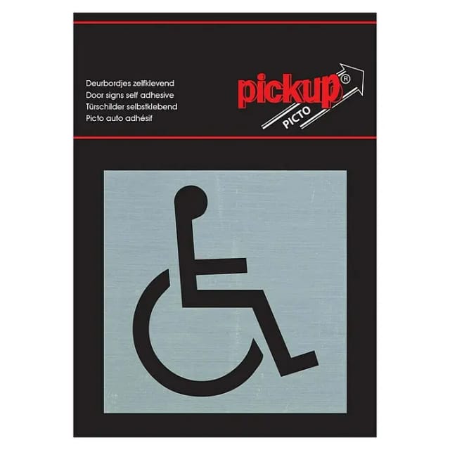 Pickup Aufkleber (L x B: 80 x 80 mm, Rollstuhlfahrer)