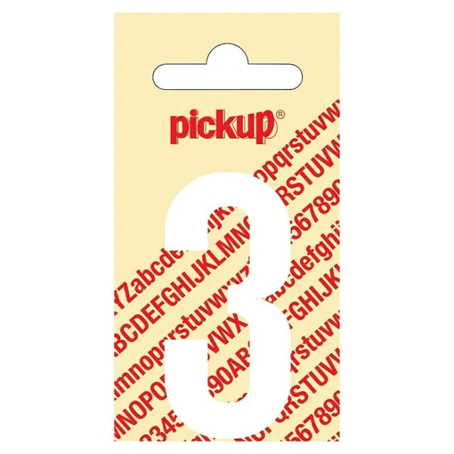 Pickup Aufkleber (Motiv: 3, Weiß, Höhe: 60 mm)