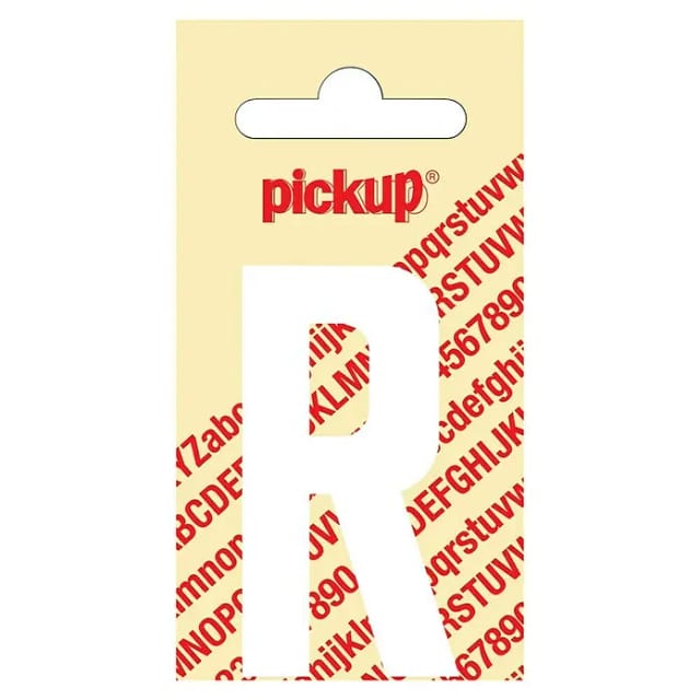 Pickup Aufkleber (Motiv: R, Weiß, Höhe: 60 mm)