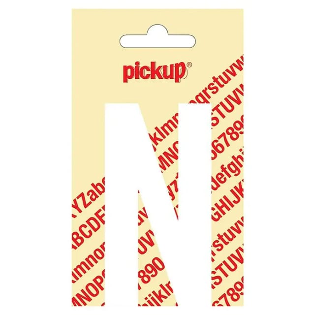 Pickup Aufkleber (Motiv: N, Weiß, Höhe: 90 mm)