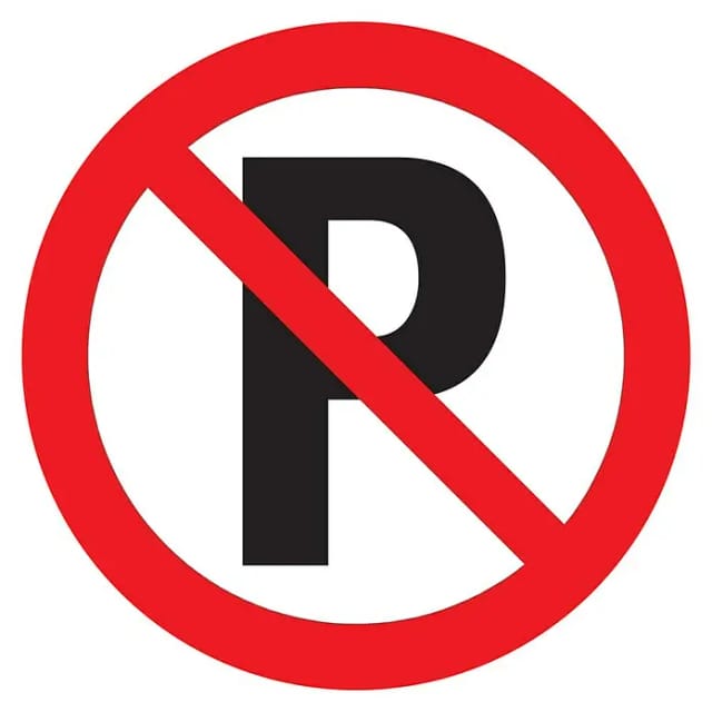 Pickup Verbotsschild (Durchmesser: 18 cm, Parken verboten)