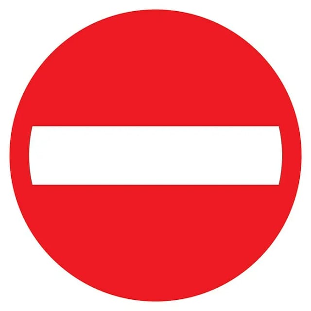 Pickup Verbotsschild (Durchmesser: 18 cm, Durchfahrt verboten)