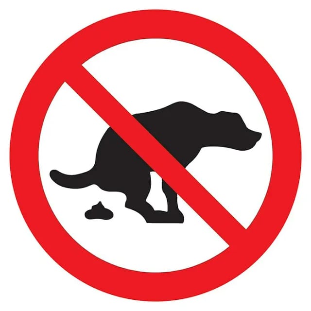 Pickup Verbotsschild (Durchmesser: 18 cm, Kein Hundeklo)