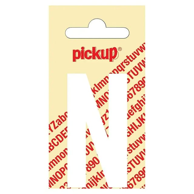 Pickup Aufkleber (Motiv: N, Weiß, Höhe: 60 mm)