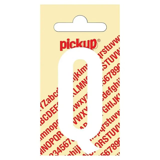 Pickup Aufkleber (Motiv: Q, Weiß, Höhe: 60 mm)