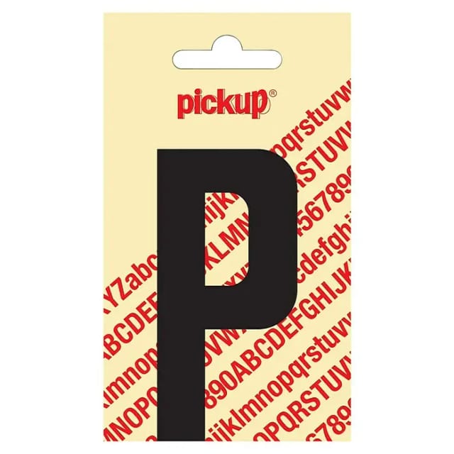 Pickup Aufkleber (Motiv: P, Schwarz, Höhe: 90 mm)