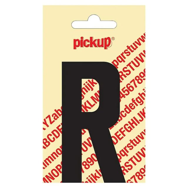 Pickup Aufkleber (Motiv: R, Schwarz, Höhe: 90 mm)