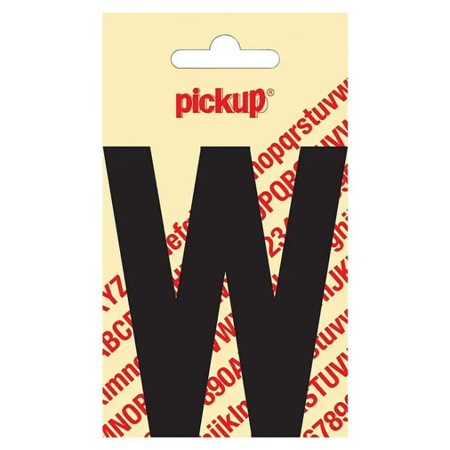 Pickup Aufkleber (Motiv: W, Schwarz, Höhe: 90 mm)