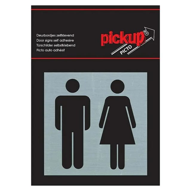 Pickup Aufkleber (L x B: 80 x 80 mm, Mann/Frau)