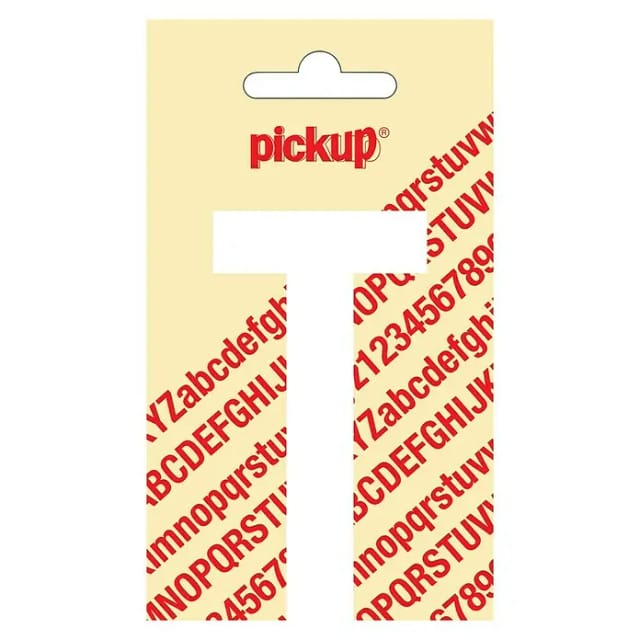 Pickup Aufkleber (Motiv: T, Weiß, Höhe: 90 mm)