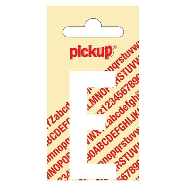 Pickup Aufkleber (Motiv: E, Weiß, Höhe: 60 mm)