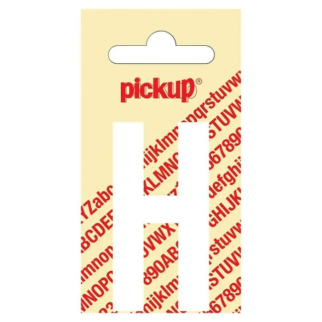 Pickup Aufkleber (Motiv: H, Weiß, Höhe: 60 mm)