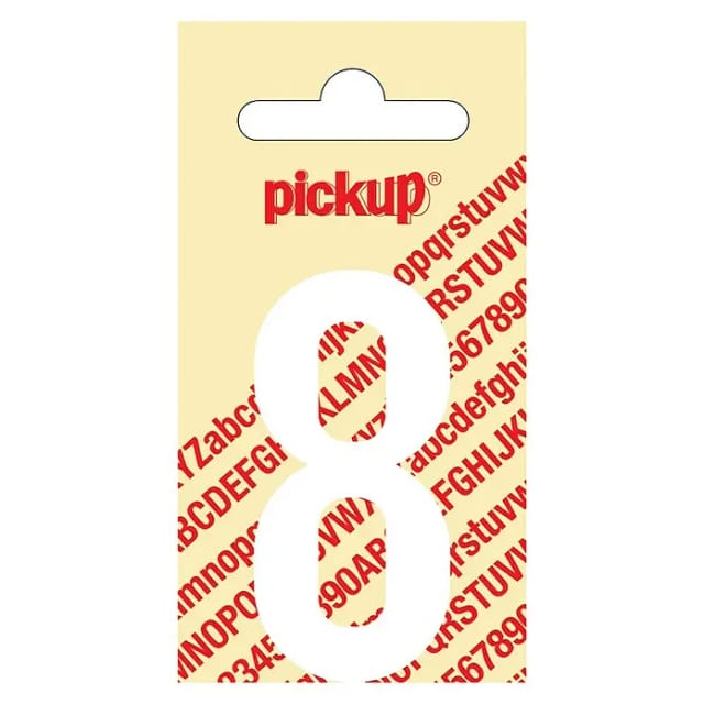 Pickup Aufkleber (Motiv: 8, Weiß, Höhe: 60 mm)