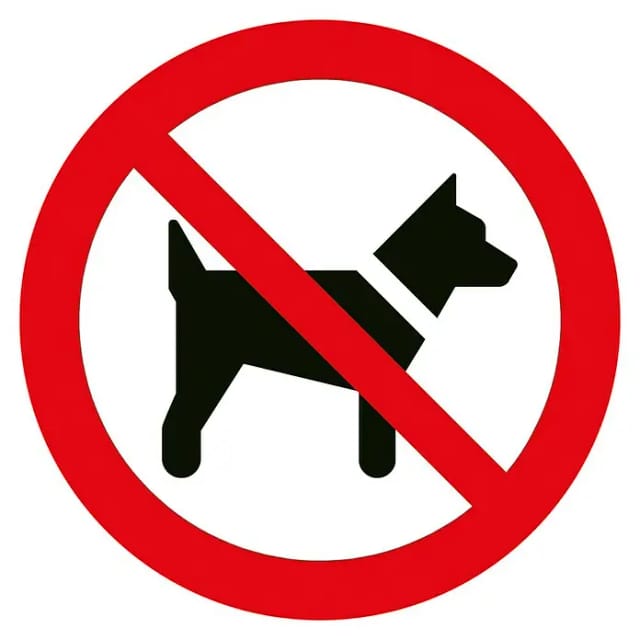 Pickup Verbotsschild (Durchmesser: 30 cm, Hunde verboten)